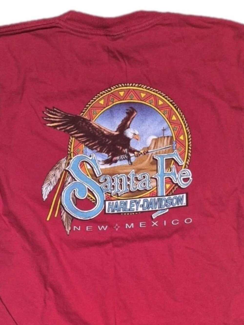 Santa Fe New Mexico Harley Davidson Tee Shirt Sz L